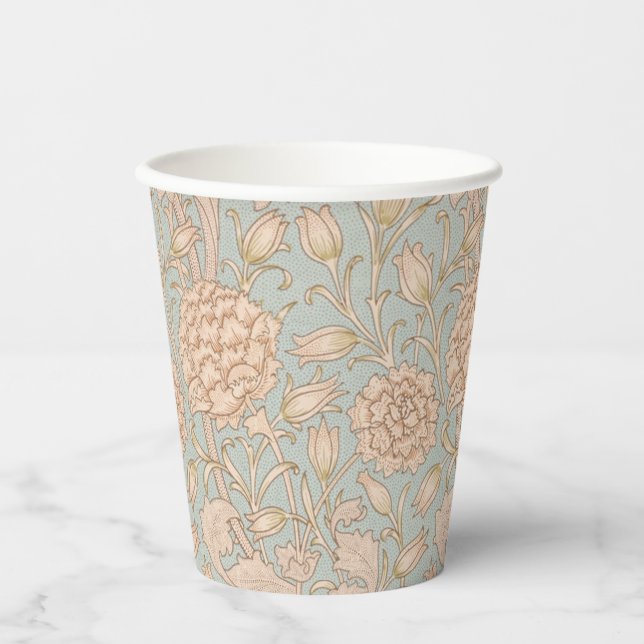 Vasos De Papel William Morris Wild Tulip Flower Floral Design (Anverso)