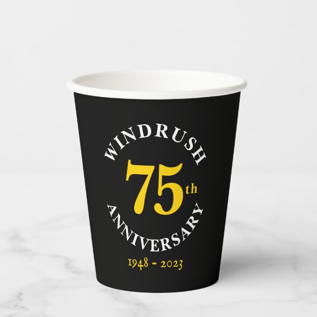 Vasos De Papel Windrush, 75° aniversario (Anverso)