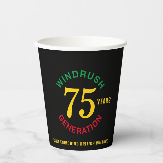 Vasos De Papel Windrush, 75° aniversario (Anverso)