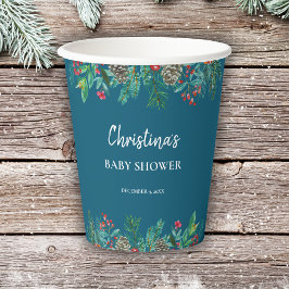 Vasos De Papel Winter Blue Baby Shower