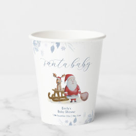 Vasos De Papel Winter Christmas Sleigh Moose Santa Baby Shower