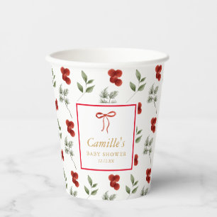 Vasos De Papel Winter Greenery Baby Shower