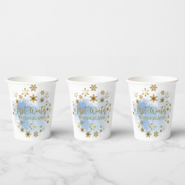 Vasos De Papel Winter Wonderland (Multi)