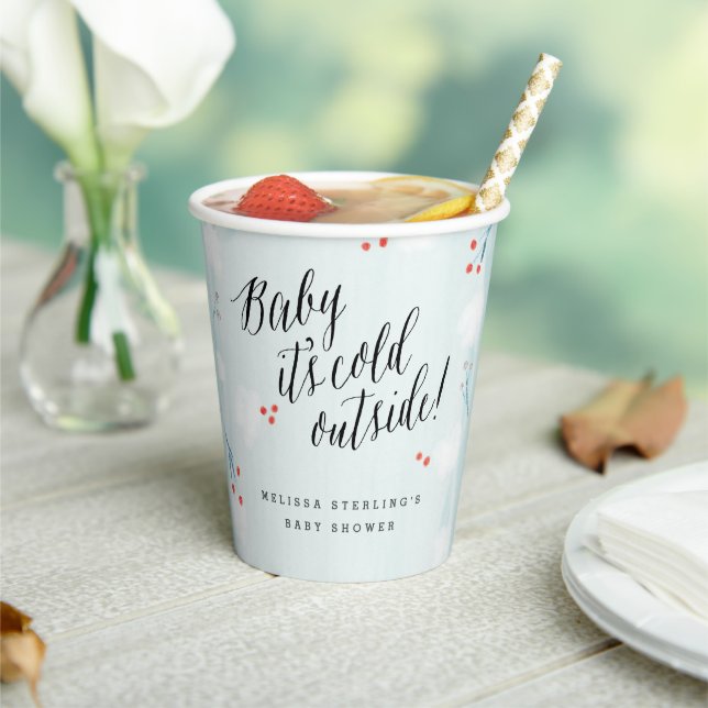 Vasos De Papel Winter Wonderland Baby It's Cold Outside Shower (in situ)