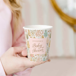 Vasos De Papel Winter Wonderland Chica Baby Shower