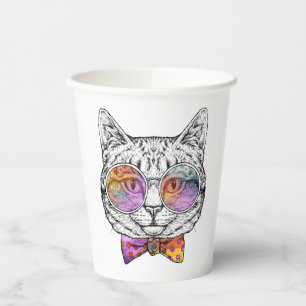 Vasos De Papel Wise Kitty Kat