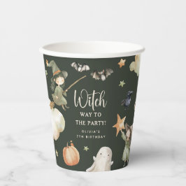 Vasos De Papel Witch Way to the Party' Kids Halloween Birthday