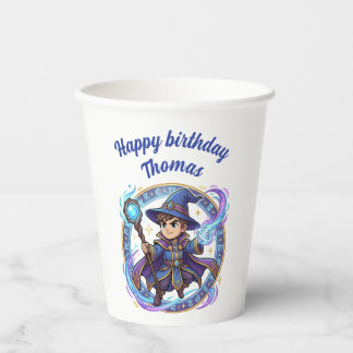 Vasos De Papel Wizard Mage Magic Anime Chibi Gamer Birthday