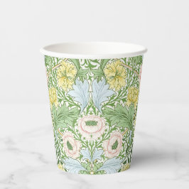 Vasos De Papel Wm Morris Myrtle Floral Arte Nuevo Brillante
