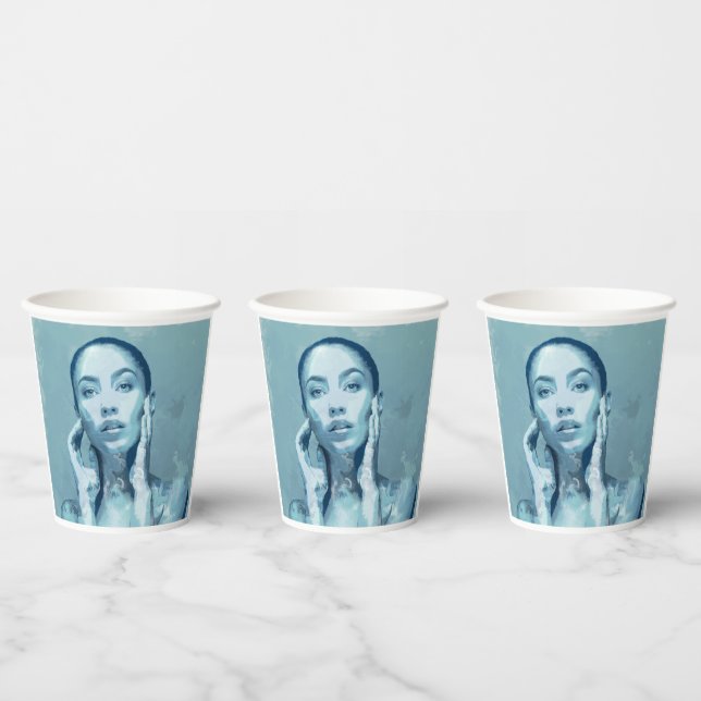 Vasos De Papel "Woman in Blue" (Multi)