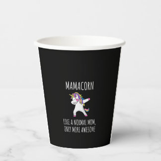 Vasos De Papel Womens Mamacorn Like A Mom Only Awesome Dabbing Un