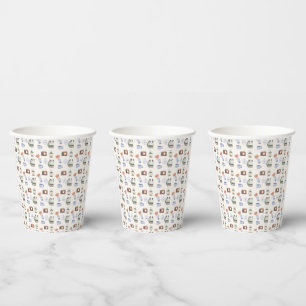 Vasos De Papel Woodland Adventure espera el camping Baby Shower