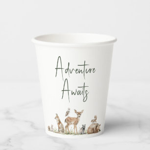 Vasos De Papel Woodland Animals Adventure espera Baby Shower