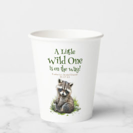 Vasos De Papel Woodland Animals Cute Raccoon Baby Shower