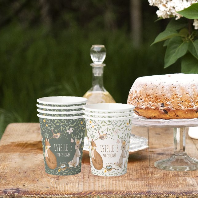 Vasos De Papel Woodland Animals Forest Friends Baby Shower (Subido por el creador)