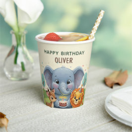 Vasos De Papel Woodland Animals Storybook Birthday