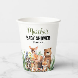 Vasos De Papel Woodland Baby Shower | Animales de bosque