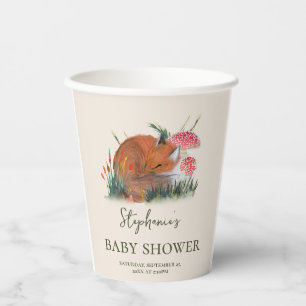 Vasos De Papel Woodland Fall Baby Shower Cottage Core