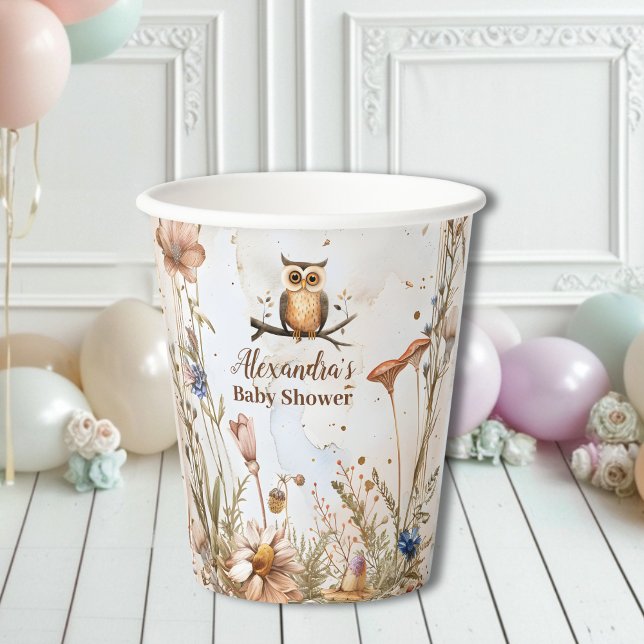 Vasos De Papel Woodland Forest Animals Baby Shower (Subido por el creador)