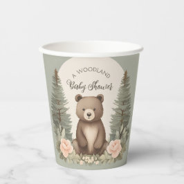 Vasos De Papel Woodland Forest Bear