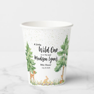Vasos De Papel Woodland lindo animal venado ducha bebé