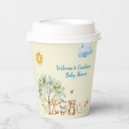 Vasos De Papel Woodland Wildlife Animales Baby Shower Paper cup