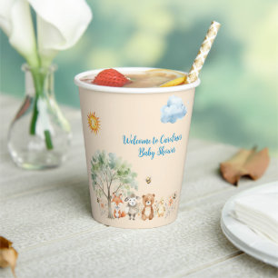 Vasos De Papel Woodland Wildlife Animales Baby Shower Paper cup
