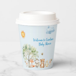 Vasos De Papel Woodland Wildlife Animales Baby Shower Paper cup