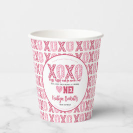 Vasos De Papel XOXO Abrazos y besos El día de San Valentín Primer
