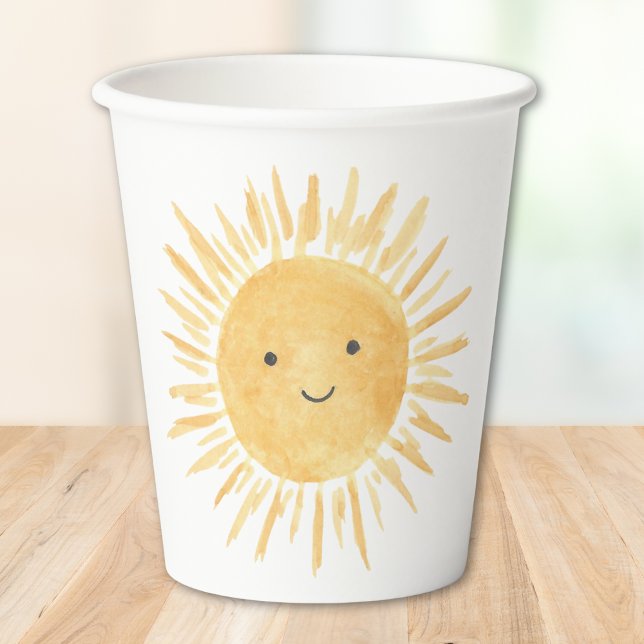 Vasos De Papel Yellow Sun Girl's Birthday Party (Subido por el creador)