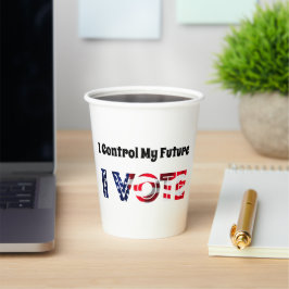 Vasos De Papel Yo controlo mi futuro - Yo voto