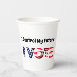 Vasos De Papel Yo controlo mi futuro - Yo voto