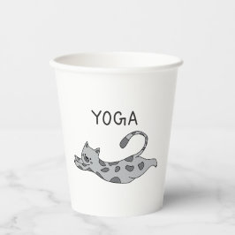 Vasos De Papel Yoga Cat