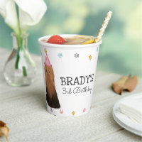 Yorkie dejó a Pawty Dog Birthday Party Paper Cup