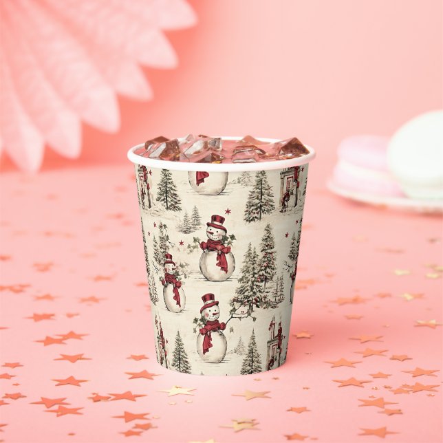 Vasos De Papel Yule Trimmings dorados: Festividad (in situ)