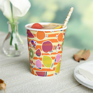 Vasos De Papel Yummy Fruits