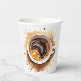 Vasos De Papel Yummy java coffee pour sobre beans taza o joe cafe