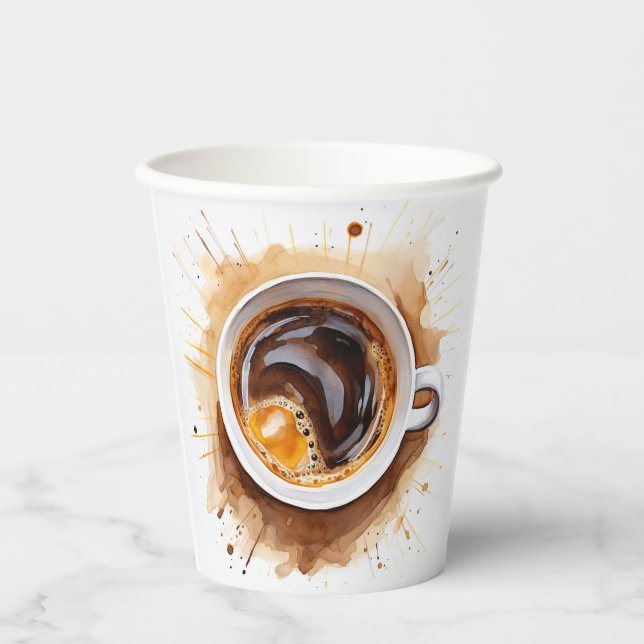 Vasos De Papel Yummy java coffee pour sobre beans taza o joe cafe (Anverso)