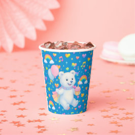 Vasos De Papel Zarah the Dancing Polar Bear Custom Party Cups