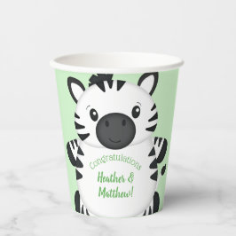 Vasos De Papel Zebra Baby Shower