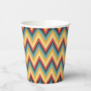 Vasos De Papel Zig Zag Fondo rayado 2