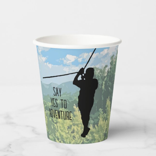 Vasos De Papel Zipline Adventure Design (Anverso)