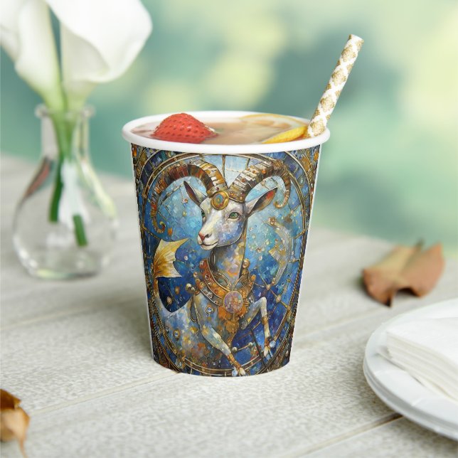Vasos De Papel Zodiaco - Capricornio la Cabra de Mar (in situ)