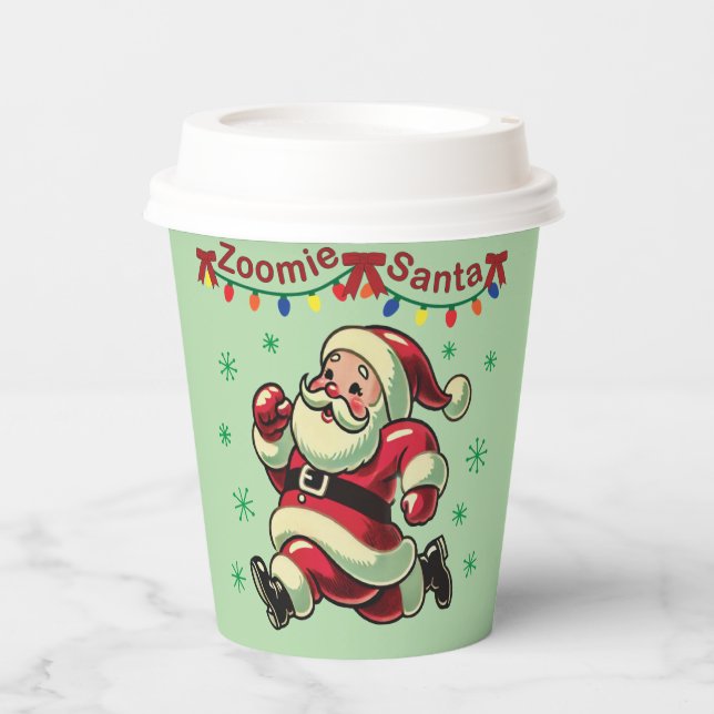 Vasos De Papel Zoomie Santa Navidades (Anverso)