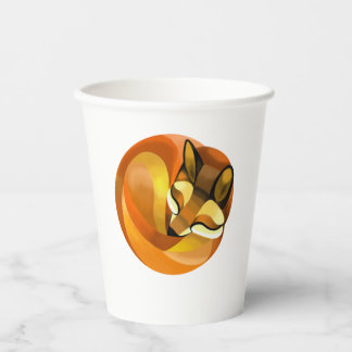 Vasos De Papel Zorro Durmiente