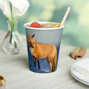 Vasos De Papel Zorro marrón
