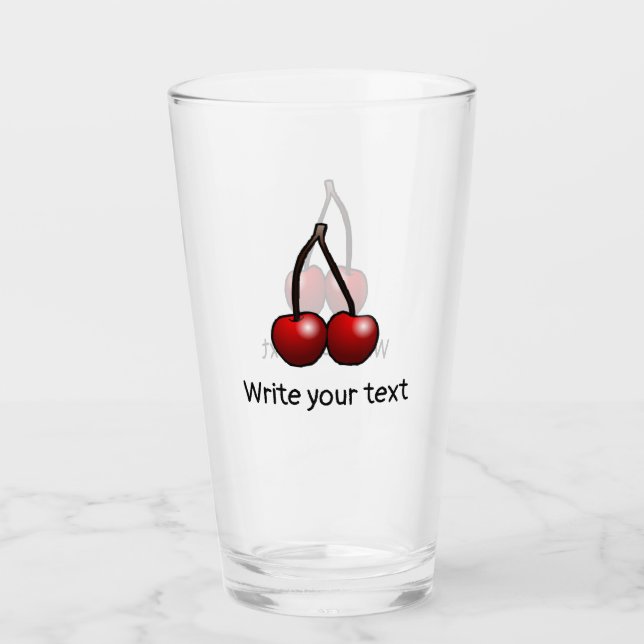 Vasos de vidrio de cereza (Anverso)