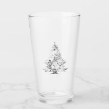Vasos de vidrio de Navidad estilo y diseño
