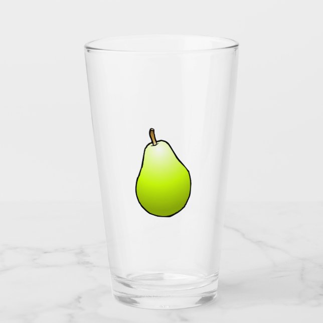 Vasos de vidrio de pera (Anverso)