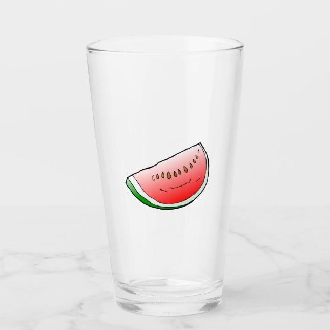 Vasos de vidrio de sandía (Anverso)